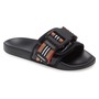 BURBERRY Cameron Icon Stripe Buckle Slide Sandal, Main, color, BLACK