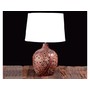 Brown Patina Pointsettia Table Lamp