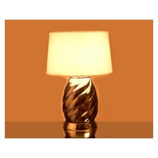 Glass Table Lamp with Metal Base 