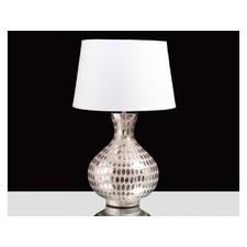 Beehive Patterned Mercury Glass Table Lamp