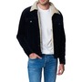 BLANKNYC Feeling Blue Corduroy Trucker Jacket with Faux Fur Lining, Main, color, FEELING BLUE