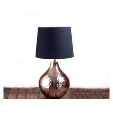 Hammered Patterned Nickel Table Lamp