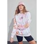 Women's Pink Thankful Tie-Dye Crew Neck Sweatshirt