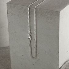 Sterling Silver 1.5mm Box Chain Necklace