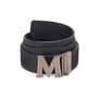 MCM Claus Reversible Leather Belt, Main, color, BLACK