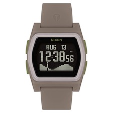 NIXON Rival Digital Silicone Strap Watch, 38mm, Main, color, WARM GRAY