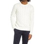 SELECTED HOMME Cable Knit Sweater, Main, color, JET STREAM