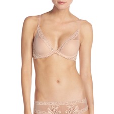 Feathers Underwire Contour Bra, Main, color, CAMEO ROSE