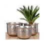 Plain Classic Nickel Planter - Set of 3