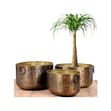 Burnt Copper Beehive Planter - Set of 3
