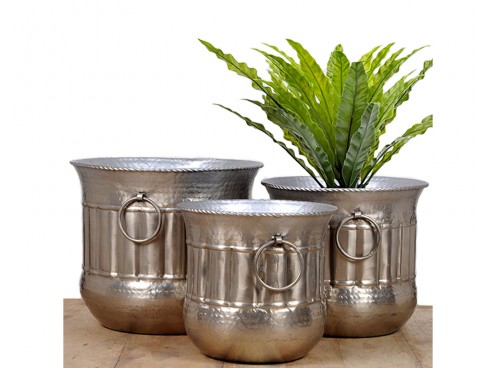 Silver Embossed Planter - S...