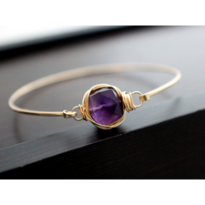 Amethyst Bezel Bracelet