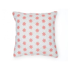 White / Orange Lace Poly Dupioni Cushion Cover