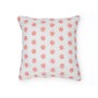 White / Orange Lace Poly Dupioni Cushion Cover