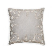 Beaded Embroidered Cotton Cushion Cover