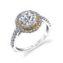 Raund Halo Diamond Engagement Ring Settings