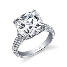 Cushion Cut Solitaire Engagement Rings