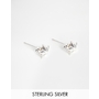 Reclaimed Vintage Sterling Silver 3D Star Earrings