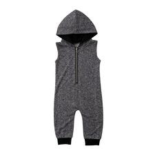 Baby Boy Hooded Sleeveless Jumpsuit Clothes