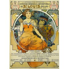 Exposition Universelles De St Louis Etats Unis 1903 Alphonse Mucha - Stretched Canvas Ready To Hang