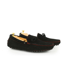 BLACK & RED - Mens Driving Shoe