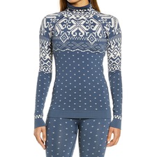 SWEATY BETTY Base Layer Top, Main, color, NORDIC BLUE FAIRISLE
