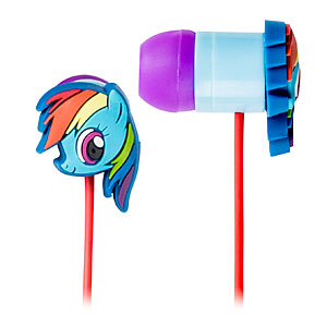 ThinkGeek :: Rainbow Dash Earbuds