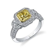 Glamorous Mixed Shape Radiant Engagement Ring
