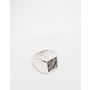 ASOS Signet Ring With Black Semi Precious Stone