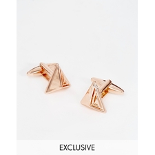 Designsix Triangle Cufflinks In Gold
