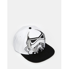 Image 1 of ASOS Star Wars Snapback Cap In White Monochrome