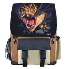 Kidaroo High Quality Brown Lunch Box with Interchangable Dinosaur Flap - Jerry Lofaro