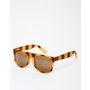 ASOS Flatbrow Sunglasses In Rubberised Tort