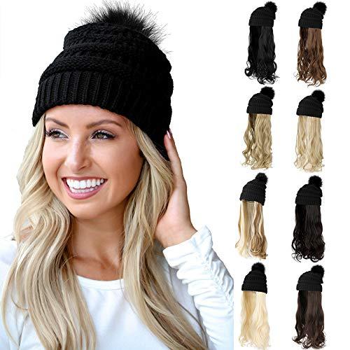 Beanie Hat with Hair Extens...