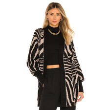 AFRM Fulton Sweater in Brown &amp; Noir Zebra | REVOLVE