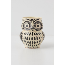 Handpainted Folk Owl Mug - Anthropologie.com