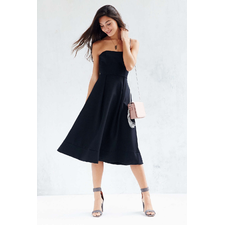 Silence Noise Strapless Ponte Midi Dress 