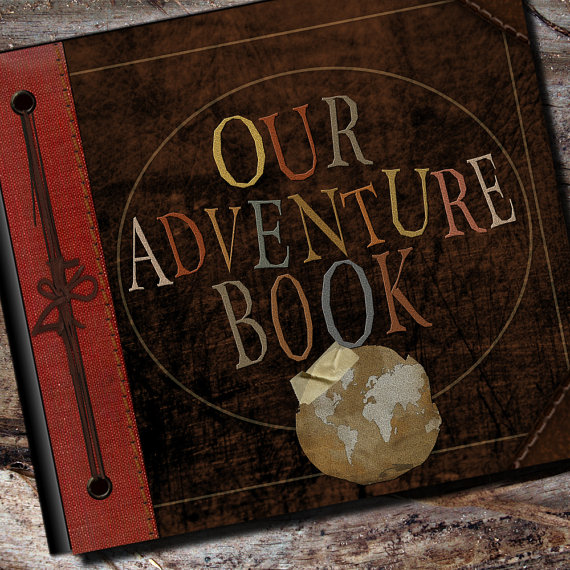 Up Adventure Book Photo Album, Scrapbook, Personalized Guest Book