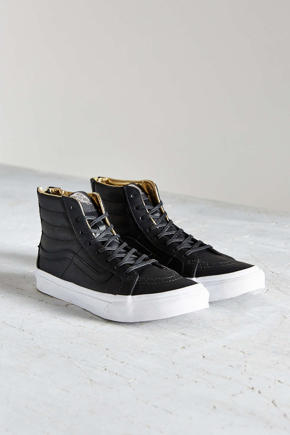 Vans Leather Sk8-Hi Slim Zip Sneaker 