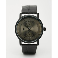 ASOS Watch In Black With Functioning Sub Dials
