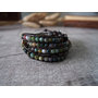 5 Wrap Bracelet Agate Bracelet  Leather Bracelet Leather Wrap Bracelet Beaded Bracelet 10748