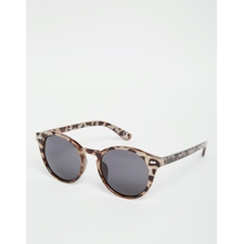 ASOS Round Sunglasses In Milky Tort