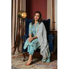 Women's Cotton Dupatta 3 Piece Suit set