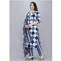 Women's blue color printed ...