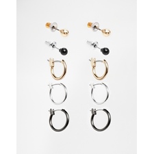 ASOS Earring Pack With Hoops and Studs