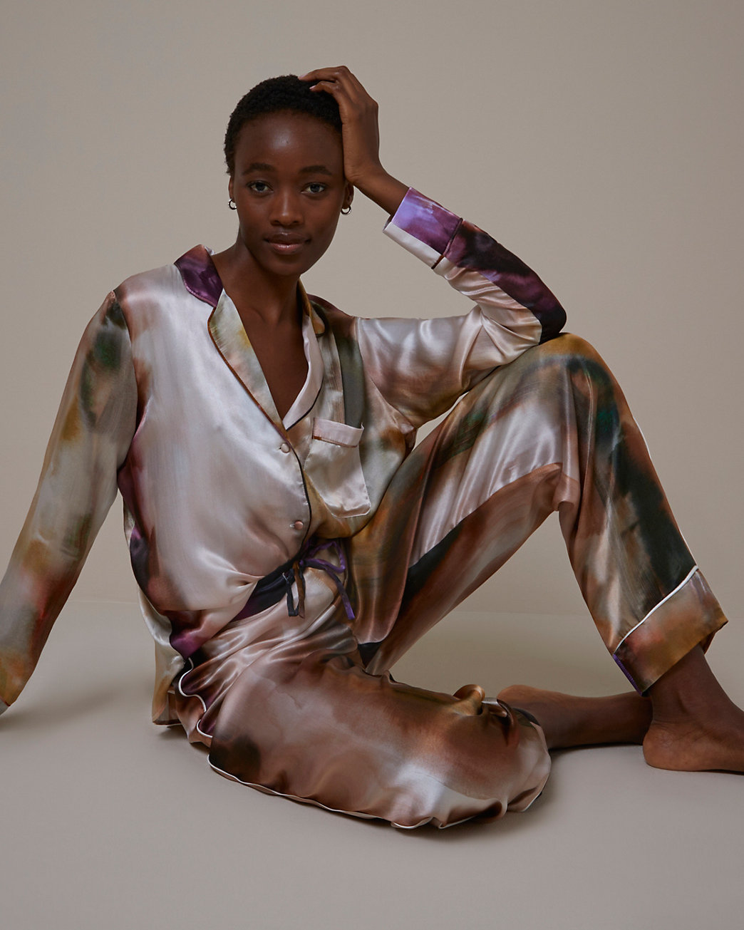 Purple RI Studio Printed Silk Pyjama Gift Set