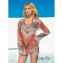 Beach cover up Chevron Tribal Tunic By Lady Lux Swimwear