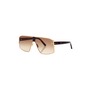 TOM FORD 66mm Gradient Shield Sunglasses, Main, color, SRGLD/ BRNG
