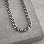 Sterling Silver 6.9mm Diamond Cut Marina Chain Necklace Heavy