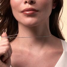 Sterling Silver 2mm Diamond Cut Marina Chain Necklace